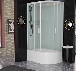 Frank Душевая кабина F412/2 L white с крышей – фотография-3